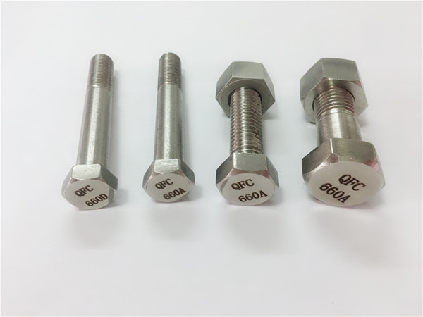 inconel 718 2.4668 uns n07718 น็อตหกเหลี่ยมและสลักเกลียว