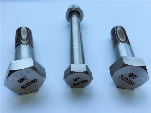 เพล็กซ์เหล็ก 2205, s32760 ที่มีคุณภาพสูงสแตนเลสรัด din มาตรฐาน hex bolt สกรู