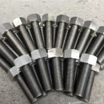 254smo uns uns s31254 en1.4547 สลักเกลียวและถั่ว 1-1 / 2” -8unx180mm แกนเกลียว